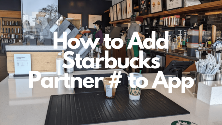 How to Add Your Partner Number to the Starbucks App