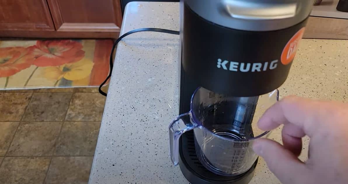 measuring cup under keurig