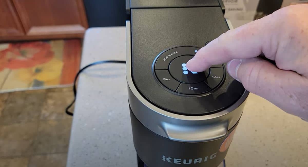 pressing k button on keurig