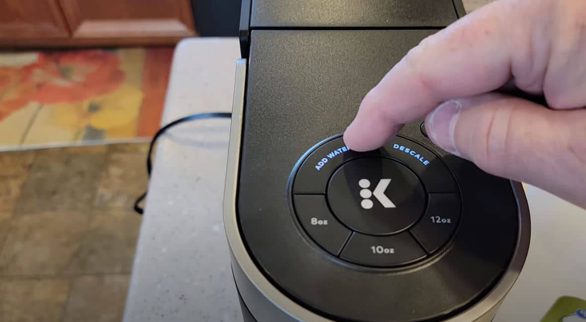 add water button keurig