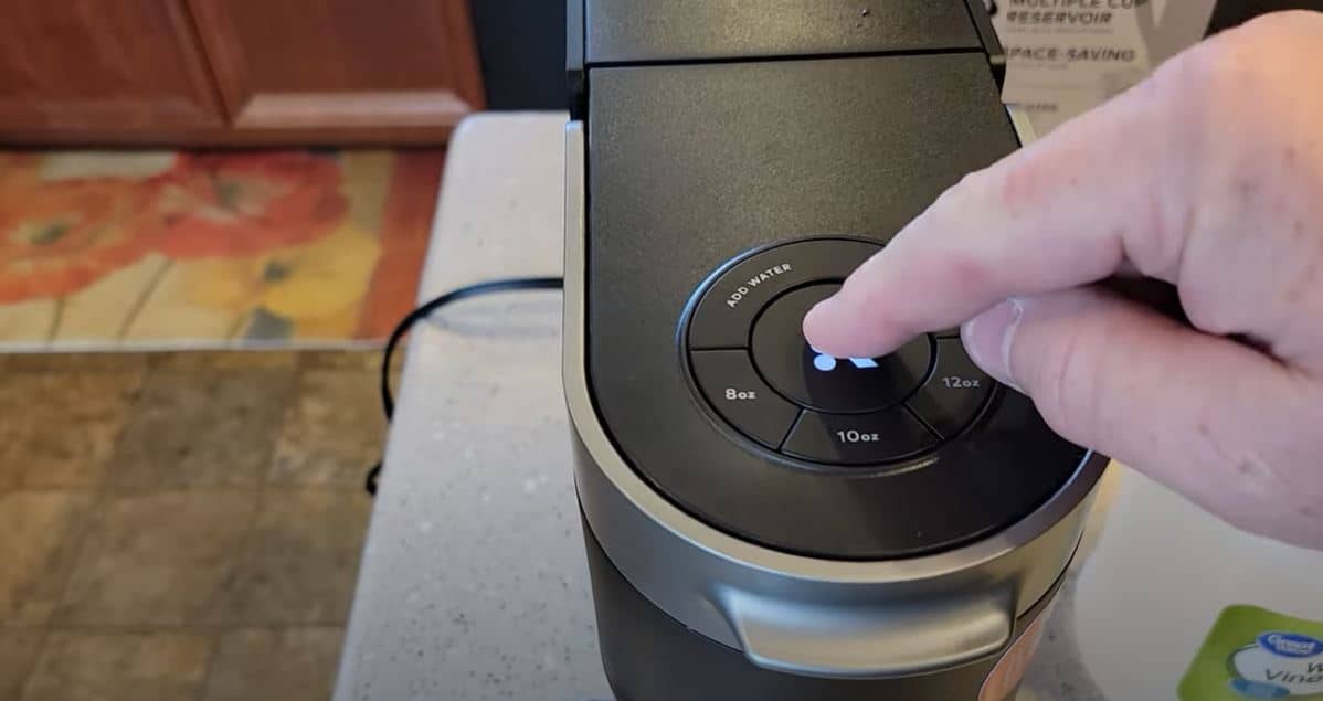 pressing k button on keurig