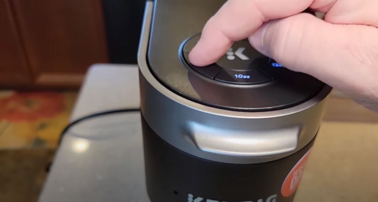 pushing brew on keurig k slim