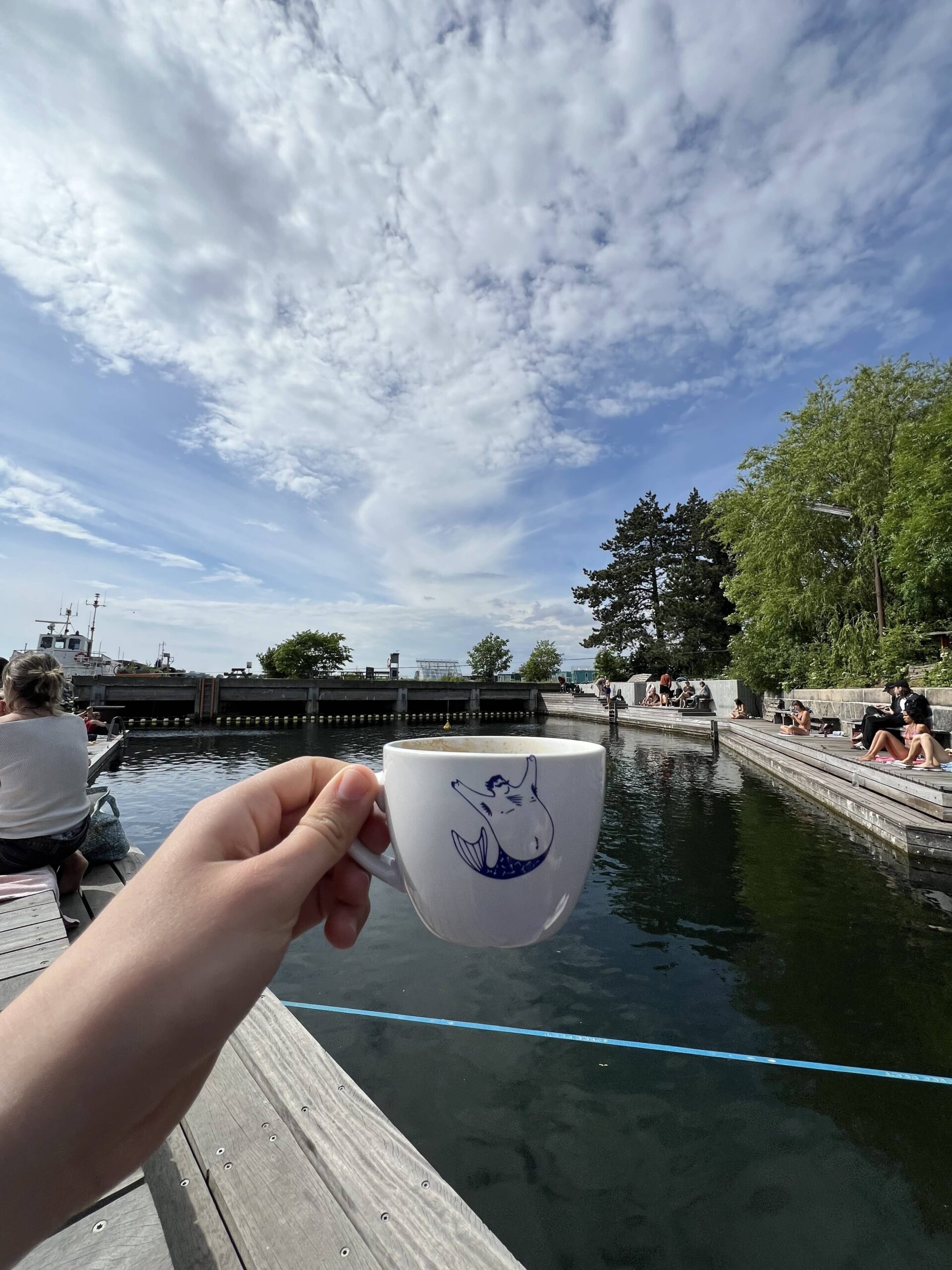 cup of coffee at La Banchina in Denmark