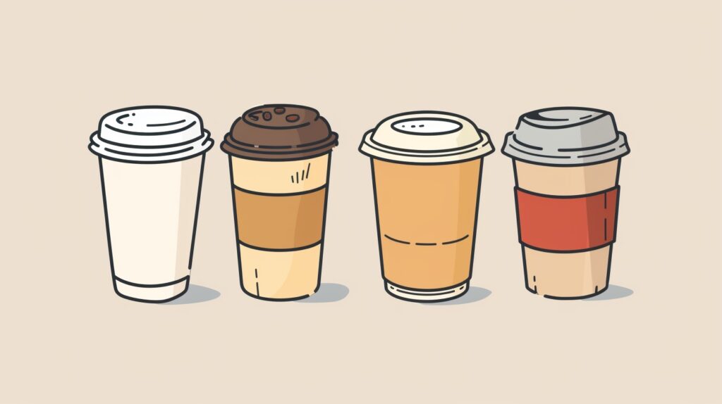 cartoon coffee travel mugs