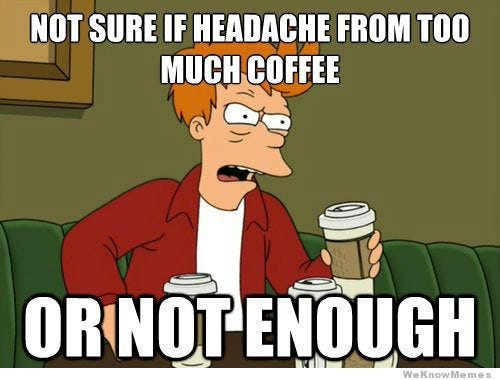 caffeine headache meme